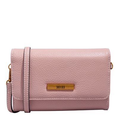 Bolsa Carteira Floater Texturizada Rosa Transversal