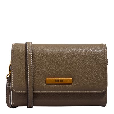 Bolsa Carteira Floater Texturizada Marrom Transversal