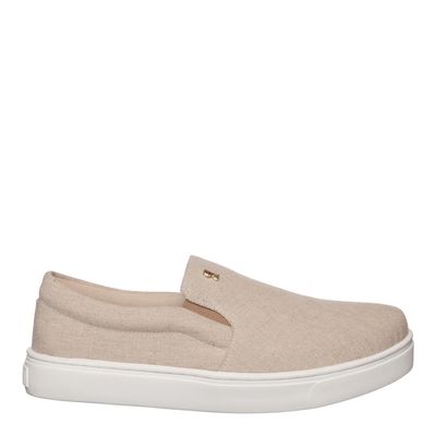 Tênis Slip On Tecido Bege
