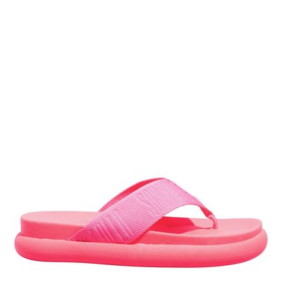 Chinelo Plataforma Borracha Rosa Pink