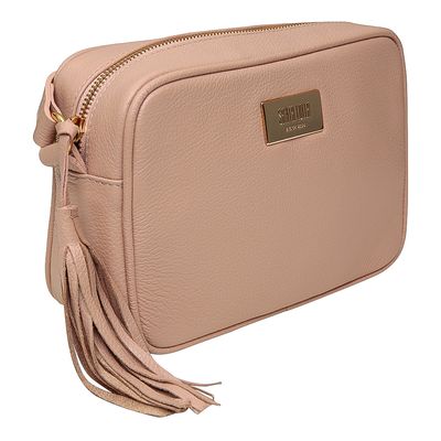 Bolsa Couro Floater Pequena Bege