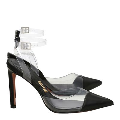 Scarpin Couro Pelica Soft Recorte Preto