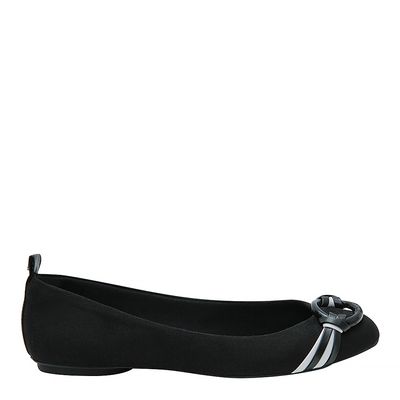 Sapatilha Suede Fivela Preta