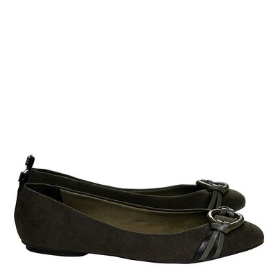Sapatilha Suede Fivela Verde