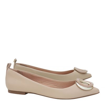 Sapatilha Santorine Bico Fino Bege