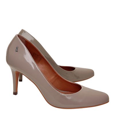 Scarpin Classic Envernizado Cinza