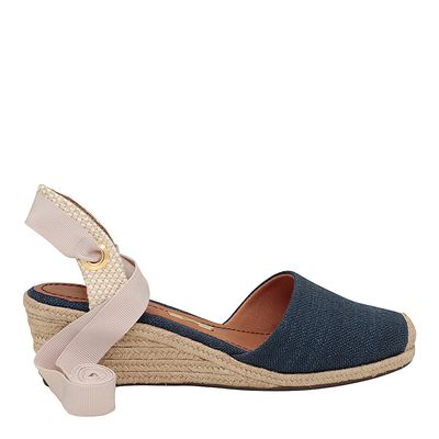 Espadrille Linho Corda Azul Marinho