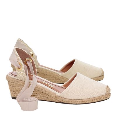 Espadrille Linho Corda Nude