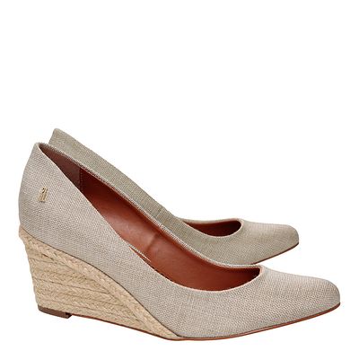 Scarpin Antalia Anabela Cinza