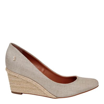 Scarpin Antalia Anabela Cinza