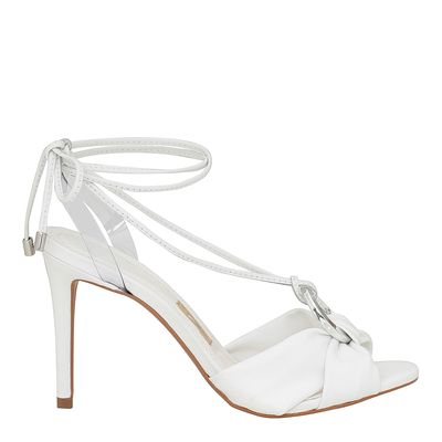 Sandália Salto Alto Argola Branco