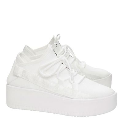 Tênis Knit Sola Alta Lolla Sport Branco