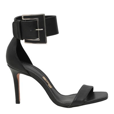 Sandália Confort Fivela Preto