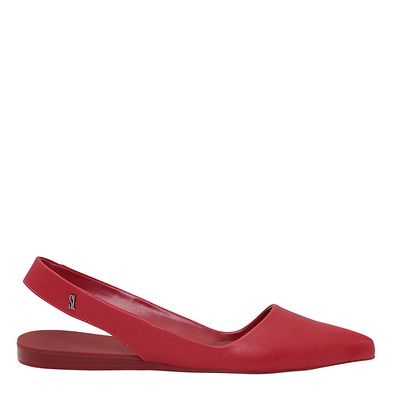 Sapatilha New Couro Pelica Soft Aberta Vermelho
