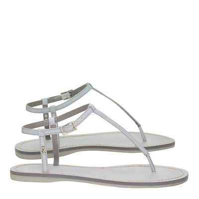 Rasteira Flat Tecido Refletivo Cinza