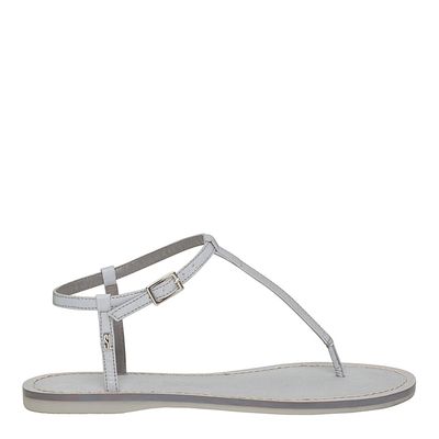 Rasteira Flat Tecido Refletivo Cinza