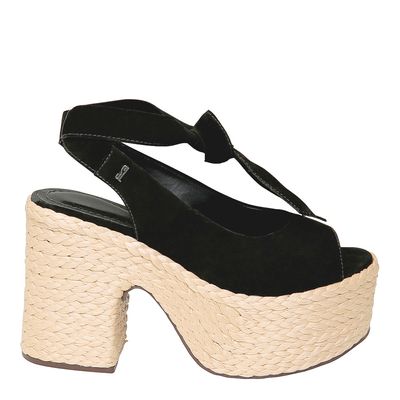 Peep Toe Plataforma Confort Preto