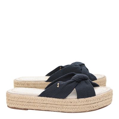Espadrille Tecido Nó Azul Marinho