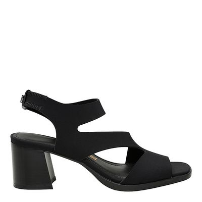 Sandália Neoprene Recorte Preto