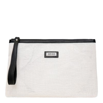 Clutch Trama Texturizada Preto e Branco