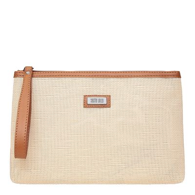 Clutch Trama Texturizada Bege