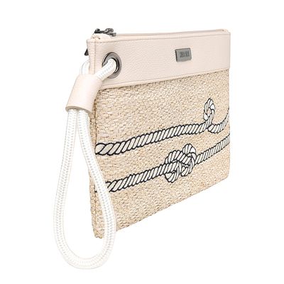 Clutch Palha Corda Bege