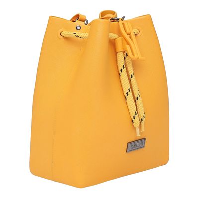 Bolsa Saco Média Emborrachada Amarela