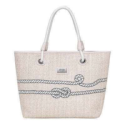 Bolsa Shopper Palha Corda Off White