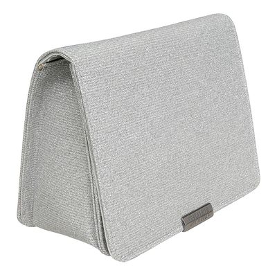 Bolsa Tecido Metalizado Prata