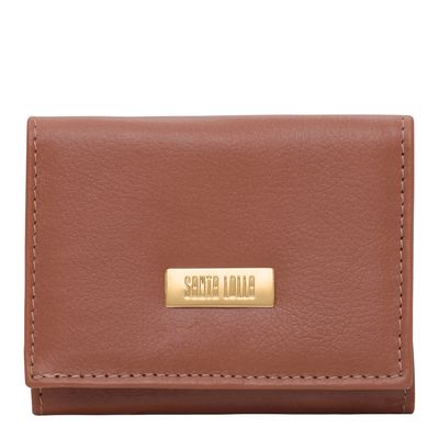 Carteira Couro Texturizada Envelope Marrom