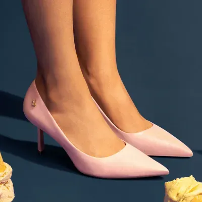 Scarpin Couro Pelica Soft Baby Pink