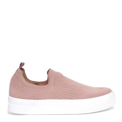 Tênis Slip On Rosa Tecido