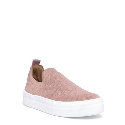Tênis Slip On Rosa Tecido