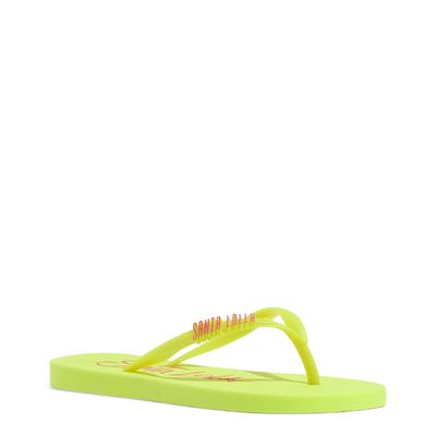 Chinelo Flip Flop Borracha Amarelo Lime Fluor