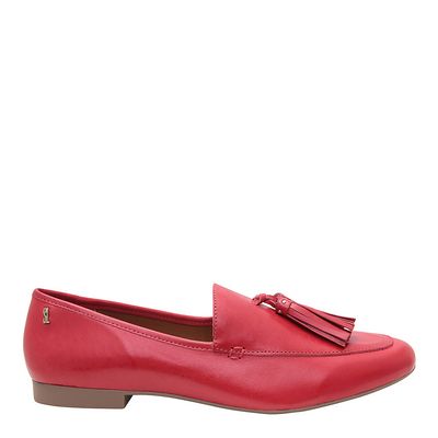 Mocassim Couro Nobre Vermelho