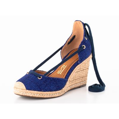 Espadrille Tecido Tramado Azul