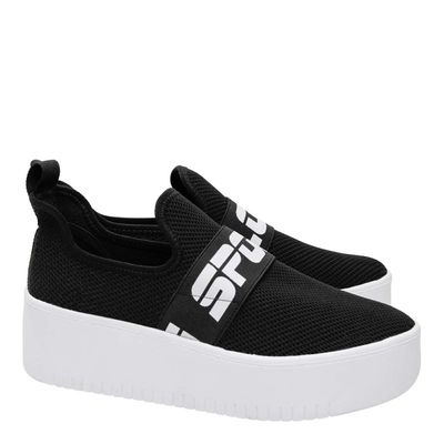 Tênis Slip On Knit Lolla Sport Preto