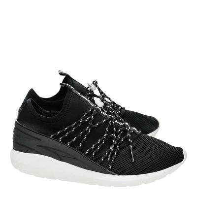 Tênis Knit Lolla Sport Preto e Branco