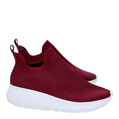 Tênis Slip On Knit Lolla Sport Vinho
