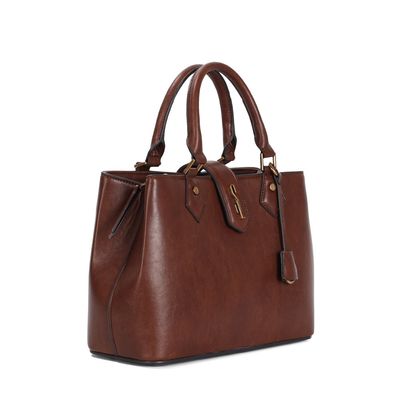 Bolsa Tote Rustica Estruturada Marrom