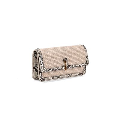 Bolsa Tramado Transversal Animal Print Cobra