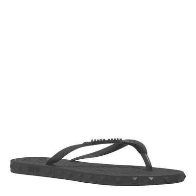 Chinelo Flip Flop Borracha Preto Spikes