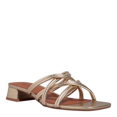 Mule Metalizado Dourado