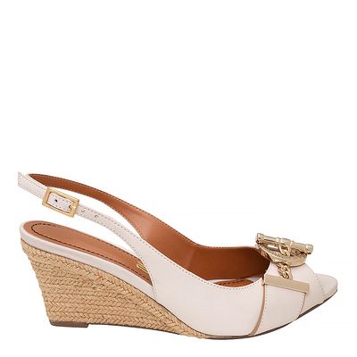 Peep Toe Fivela Branca