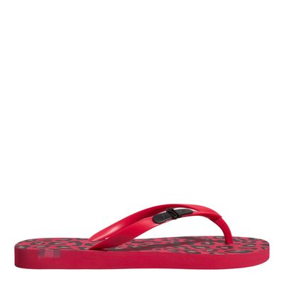 Chinelo Borracha Vermelha Animal Print Onça
