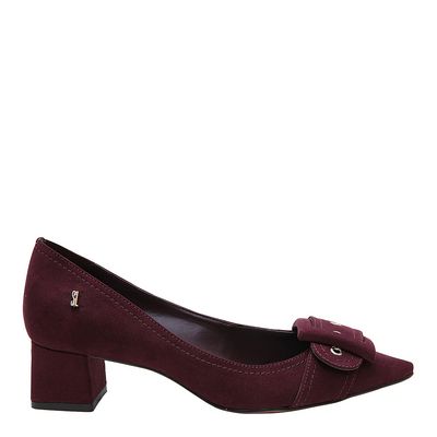 Scarpin Suede Cabernet