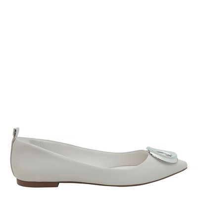 Sapatilha santorine bico fino off white