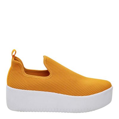 Tênis Slip On Knit Sola Alta Amarelo