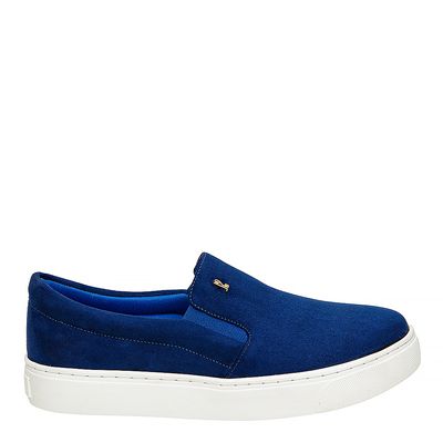 Tênis Slip On Acamurçado Azul Marinho