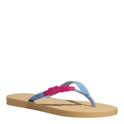 Chinelo Flip Flop Borracha Amarelo E Azul